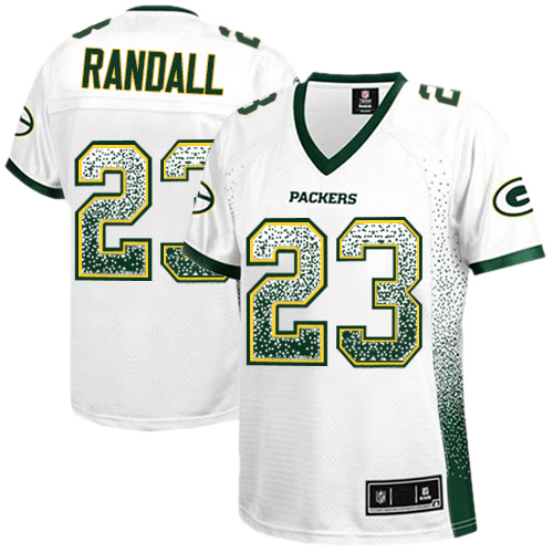 Women's Elite Damarious Randall Nike Jersey White - #23 Drift Fashion NFL Green Bay Packers